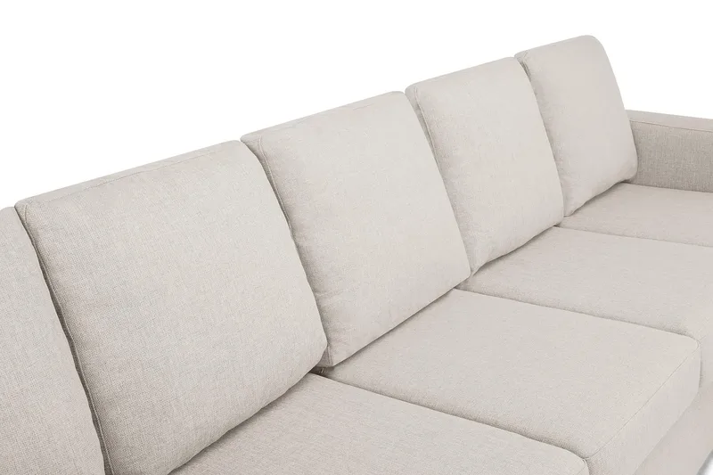 Crazy 5-istuttava Vasenkätinen U-muotoinen Sohva Divaanilla ja Divaanituolilla Kankaalla - Beige - Huonekalut - Sohva - Divaanisohva