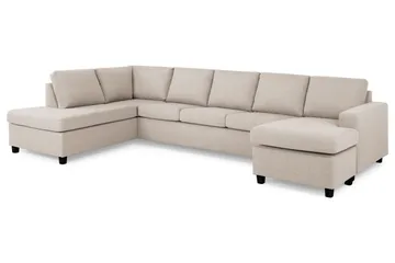Crazy 5-istuttava Vasenkätinen U-muotoinen X-Large Sohva Divaanilla ja Divaanituolilla Kankaalla - Beige - Huonekalut - Sohva - Divaanisohva