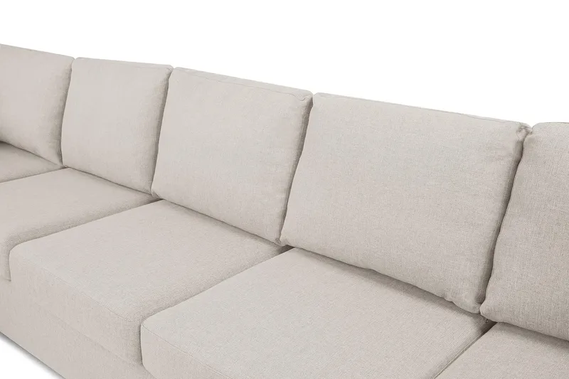 Crazy 5-istuttava Vasenkätinen U-muotoinen X-Large Sohva Divaanilla ja Divaanituolilla Kankaalla - Beige - Huonekalut - Sohva - Divaanisohva