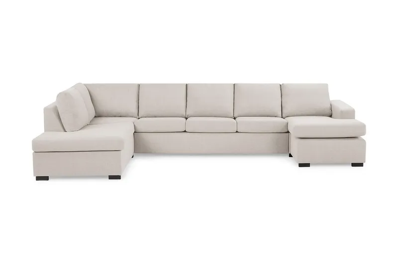 Crazy 5-istuttava Vasenkätinen U-muotoinen X-Large Sohva Divaanilla ja Divaanituolilla Kankaalla - Beige - Huonekalut - Sohva - Divaanisohva