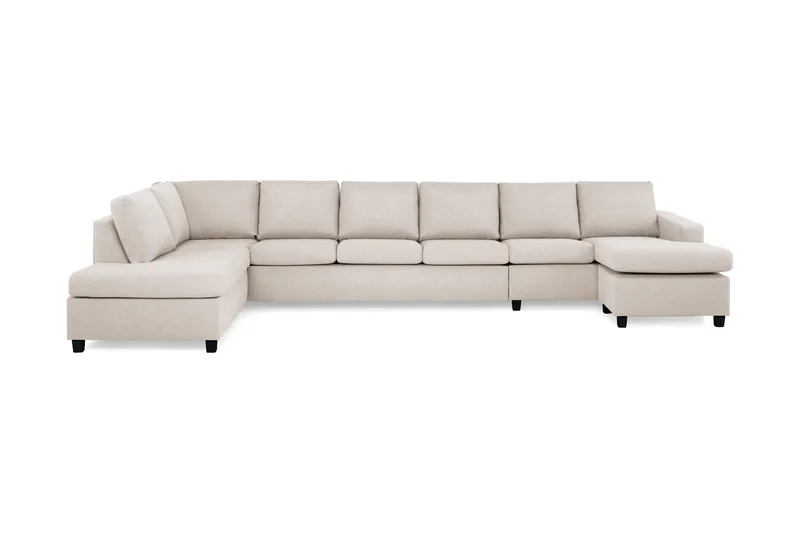 Crazy 6-istuttava Vasenkätinen U-muotoinen XX-Large Sohva Divaanilla ja Divaanituolilla Kankaalla - Beige - Huonekalut - Sohva - Divaanisohva