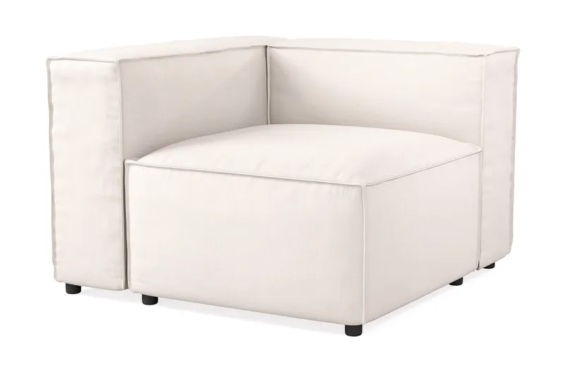 Cubo 2-istuttava Vasemmanpuoleinen Moduuli Kangas 120 cm leveä - Vaalea beige - Huonekalut - Sohva - 2:n istuttava sohva