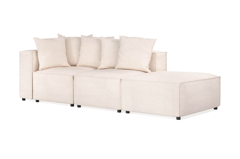 Cubo 3-istuttava Syvä Modulaarisohva + Rahi Kankaalla - Beige - Huonekalut - Sohva - 3:n istuttava sohva