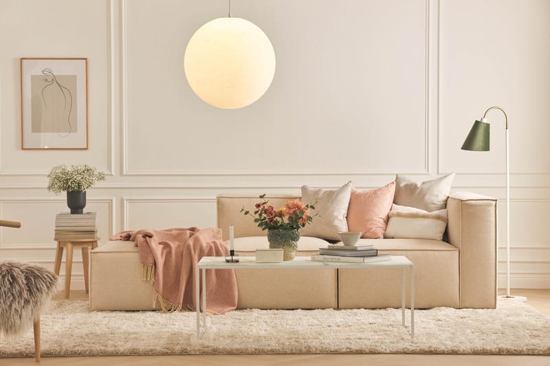 Cubo 3-istuttava Syvä Modulaarisohva + Rahi Kankaalla - Beige - Huonekalut - Sohva - Moduulisohva - Moduulisohvakokonaisuus