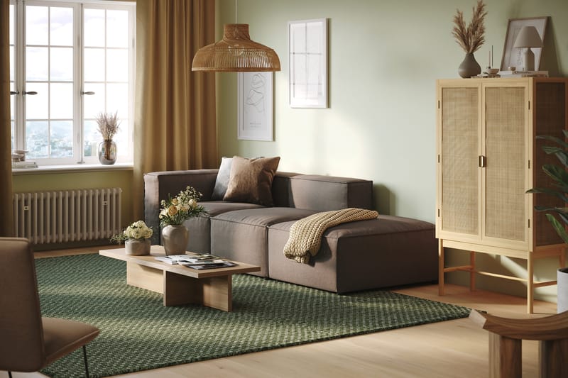 Cubo 3-istuttava Syvä Modulaarisohva + Rahi Kankaalla - Harmaa - Huonekalut - Sohva - 3:n istuttava sohva