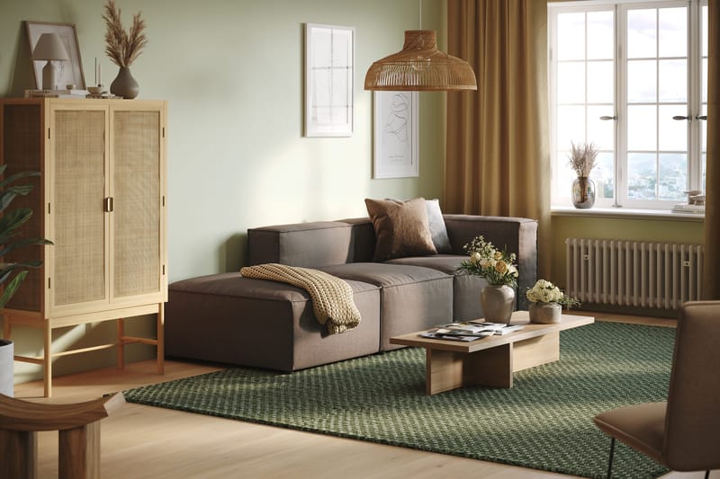 Cubo 3-istuttava Syvä Modulaarisohva + Rahi Kankaalla - Harmaa - Huonekalut - Sohva - 3:n istuttava sohva