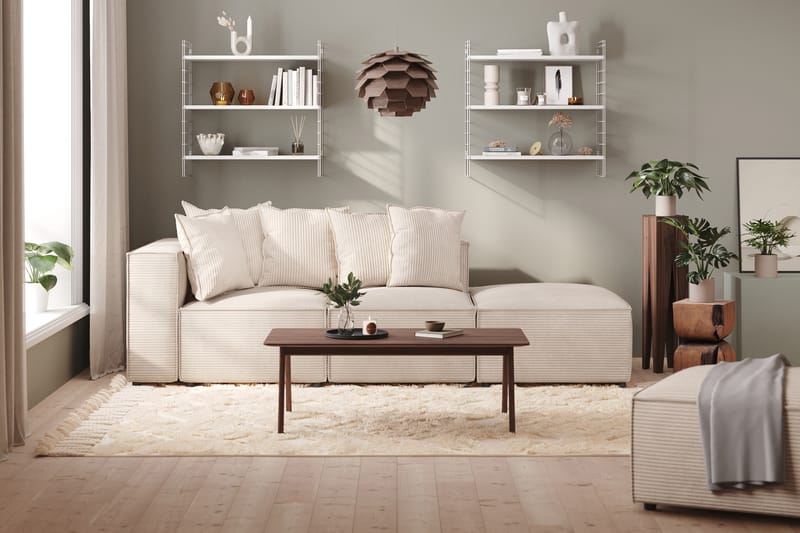 Cubo 3-istuttava Syvä Modulaarisohva + Rahi Manchester-kankaalla - Beige - Huonekalut - Sohva - 3:n istuttava sohva