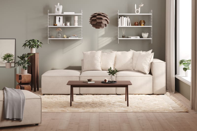 Cubo 3-istuttava Syvä Modulaarisohva + Rahi Manchester-kankaalla - Beige - Huonekalut - Sohva - 3:n istuttava sohva