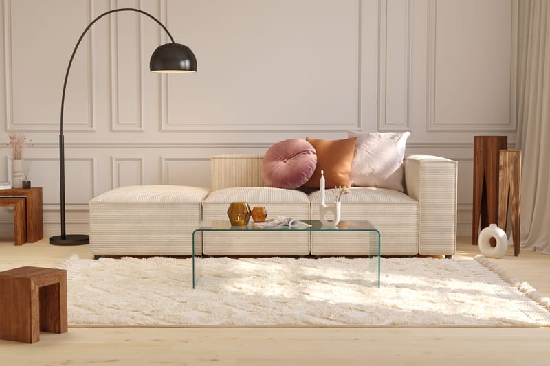 Cubo 3-istuttava Syvä Modulaarisohva + Rahi Manchester-kankaalla - Beige - Huonekalut - Sohva - 3:n istuttava sohva