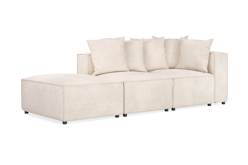 Cubo 3-istuttava Syvä Modulaarisohva + Rahi Manchester-kankaalla - Beige - Huonekalut - Sohva - 3:n istuttava sohva