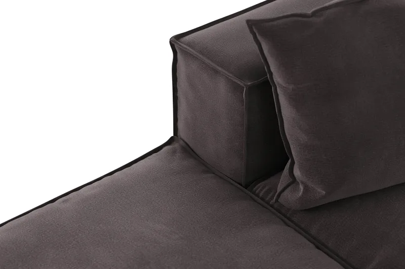 Cubo 3-istuttava Syvä Modulaarisohva + Rahi Sametilla - Tummanharmaa - Huonekalut - Sohva - 3:n istuttava sohva