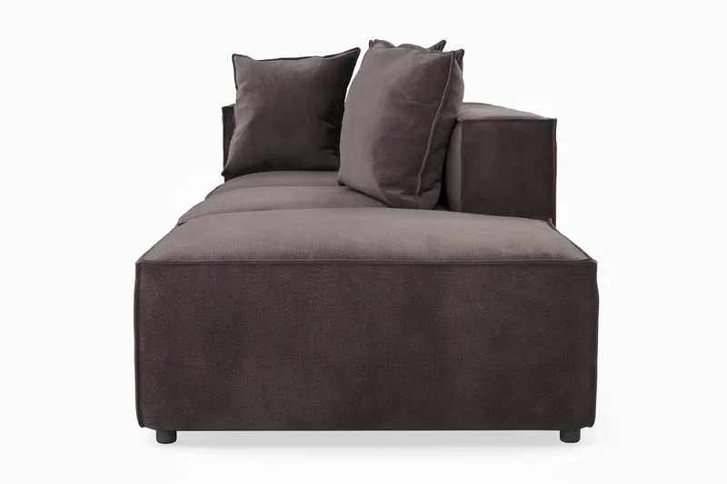 Cubo 3-istuttava Syvä Modulaarisohva + Rahi Sametilla - Tummanharmaa - Huonekalut - Sohva - 3:n istuttava sohva