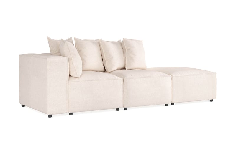 Cubo 3-istuttava Syvä Modulaarisohva + Rahi Kankaalla - Beige - Huonekalut - Sohva - Moduulisohva - Moduulisohvakokonaisuus