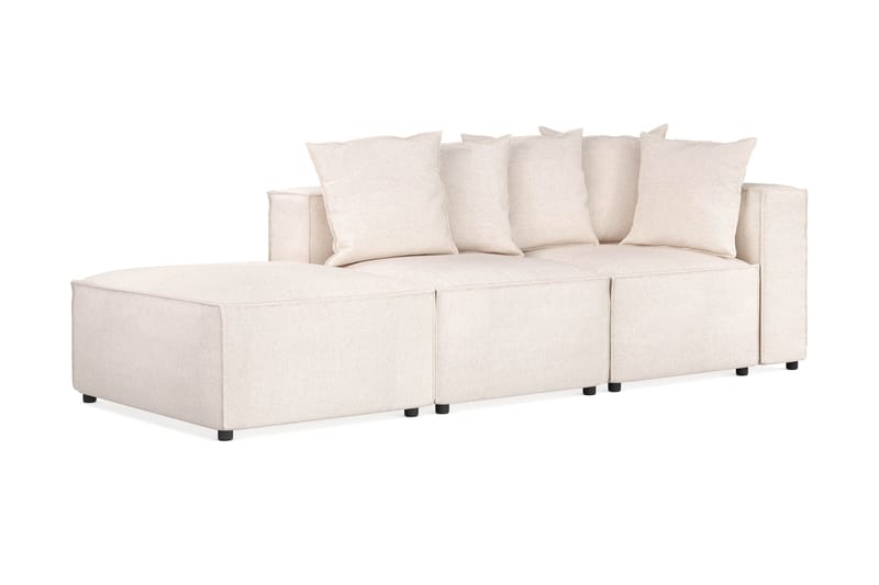 Cubo 3-istuttava Syvä Modulaarisohva + Rahi Kankaalla - Beige - Huonekalut - Sohva - Moduulisohva - Moduulisohvakokonaisuus