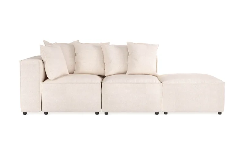 Cubo 3-istuttava Syvä Modulaarisohva + Rahi Kankaalla, Beige