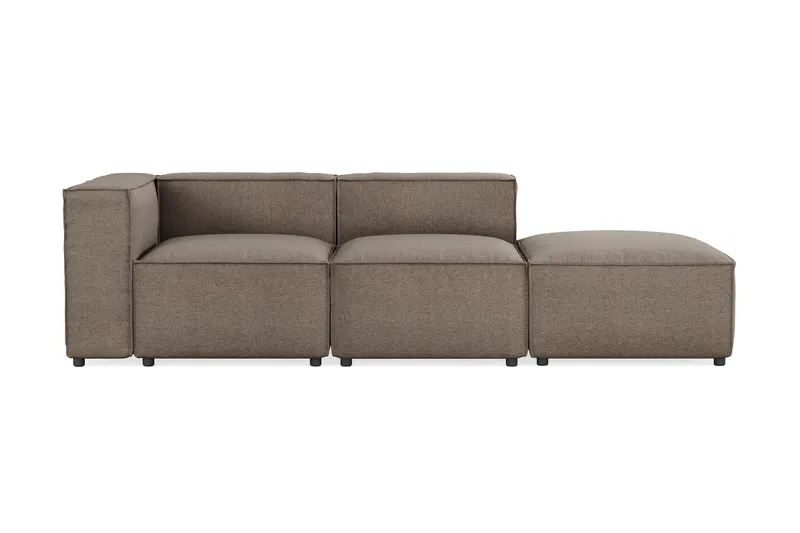 Cubo 3-istuttava Syvä Modulaarisohva + Rahi Kankaalla, Harmaa