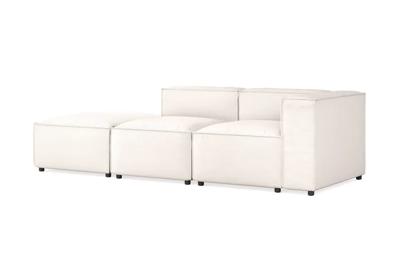 Cubo 3-istuttava Syvä Modulaarisohva + Rahi Kankaalla - Valkoinen - Huonekalut - Sohva - Moduulisohva - Moduulisohvakokonaisuus