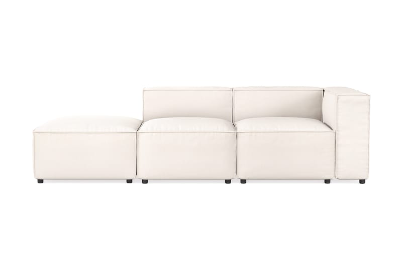Cubo 3-istuttava Syvä Modulaarisohva + Rahi Kankaalla, Valkoinen