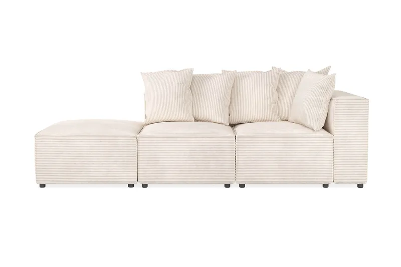 Cubo 3-istuttava Syvä Modulaarisohva + Rahi Manchester-kankaalla, Beige