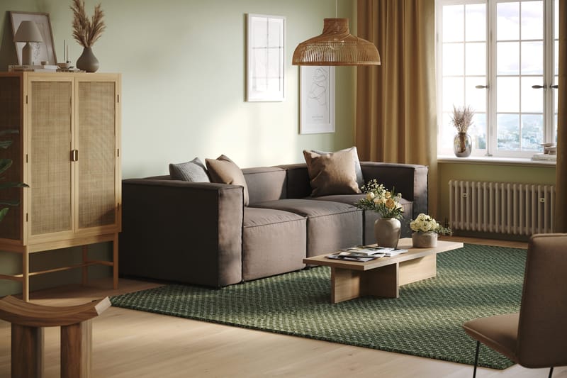 Cubo 4-istuttava Syvä Modulaarisohva Kankaalla - Harmaa - Huonekalut - Sohva - 3:n istuttava sohva