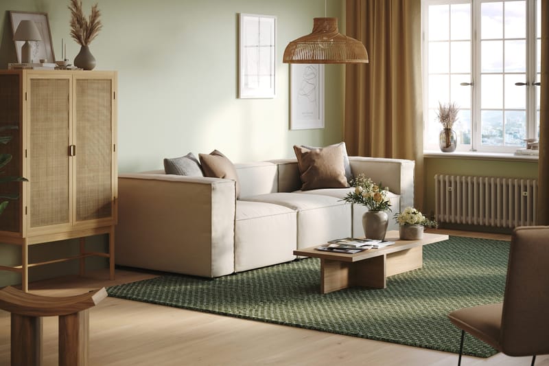 Cubo 4-istuttava Syvä Modulaarisohva Kankaalla - Valkoinen - Huonekalut - Sohva - 3:n istuttava sohva