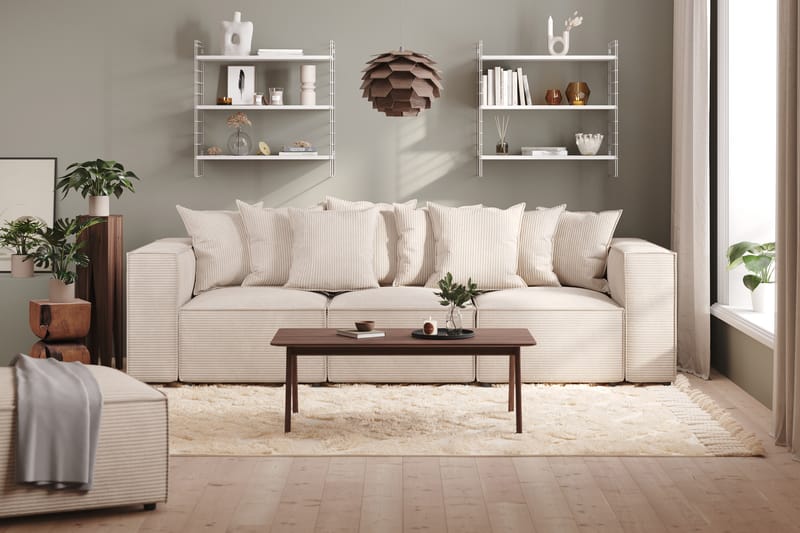 Cubo 4-istuttava Syvä Modulaarisohva Manchester-kankaalla - Beige - Huonekalut - Sohva - 3:n istuttava sohva