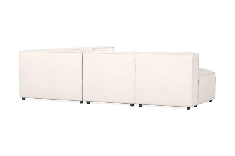 Cubo 5-istuttava L-muotoinen Syvä Modulaarikulmasohva Kankaalla - Valkoinen - Huonekalut - Sohva - Kulmasohva