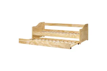 Dagbädd Beliani Luneray med lamellram Ljus Trä Light wood - Huonekalut - Sänky - Vierassänky & varavuode - Ulosvedettävä sänky