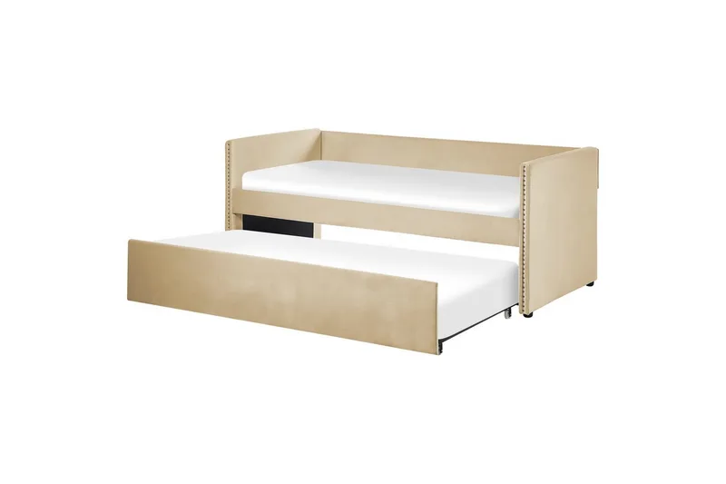 Dagbädd Beliani Troyes med lamellram Beige Beige, undefined