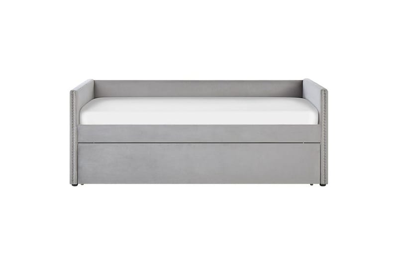 Dagbädd Beliani Troyes med lamellram Beige Grey - Huonekalut - Sänky - Vierassänky & varavuode - Ulosvedettävä sänky