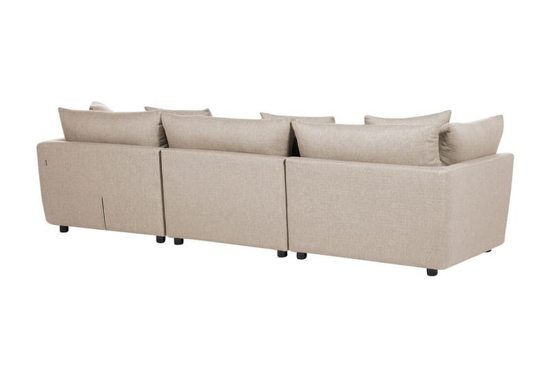 Delisha Sohva 3-istuttava - Beige/Musta - Huonekalut - Sohva - 3:n istuttava sohva