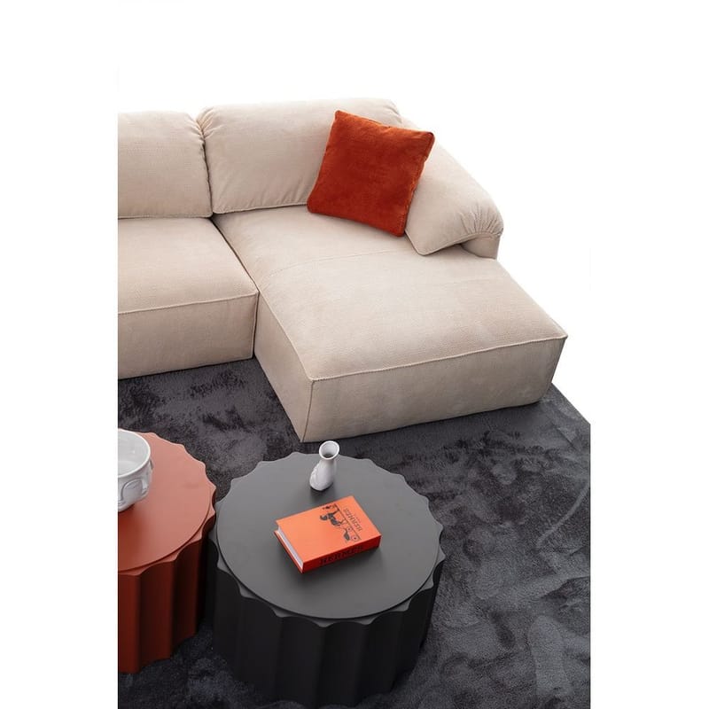 Derebasi 6-istuttava Kulmasohva Två Hörn - Kermanvalkoinen - Huonekalut - Sohva - Kulmasohva