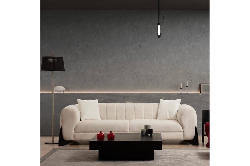 Devid sohva 3-istuttava - Valkoinen - Huonekalut - Sohva - 3:n istuttava sohva