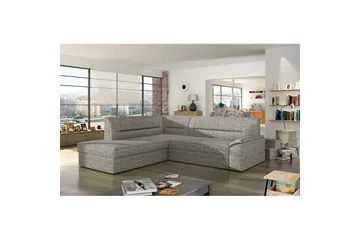 Divaani Eltap Elano 255x212x90 cm - Berlin 01, Harmaa, Vasen - Huonekalut - Sohva - Vuodesohva