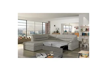 Divaani Eltap Elano 255x212x90 cm - Berlin 01, Harmaa, Vasen - Huonekalut - Sohva - Vuodesohva