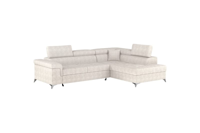 Divaani Eltap Eridano 275x202x88 cm - Amore 01, Valkoinen, Oikea - Huonekalut - Sohva - Vuodesohva