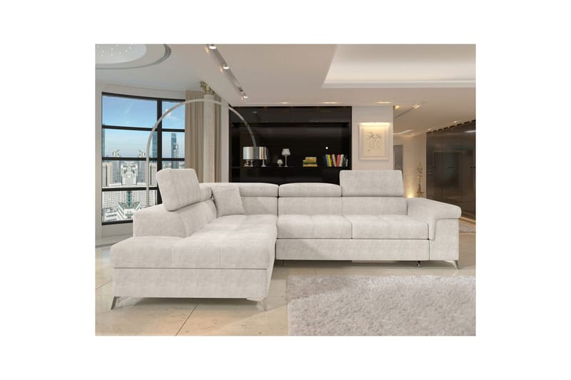 Divaani Eltap Eridano 275x202x88 cm - Amore 01, Valkoinen, Vasen - Huonekalut - Sohva - Vuodesohva