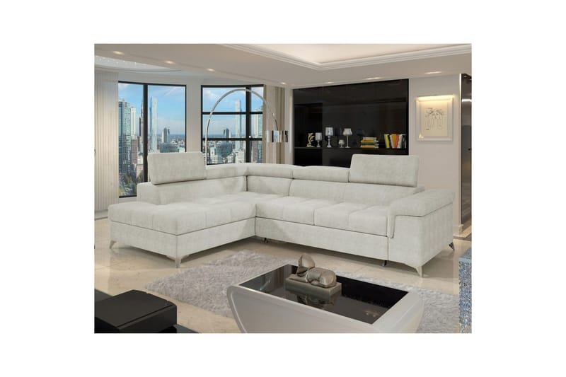 Divaani Eltap Eridano 275x202x88 cm - Amore 01, Valkoinen, Vasen - Huonekalut - Sohva - Vuodesohva