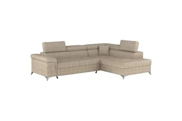 Divaani Eltap Eridano 275x202x88 cm - Amore 18, Beige, Oikea - Huonekalut - Sohva - Vuodesohva