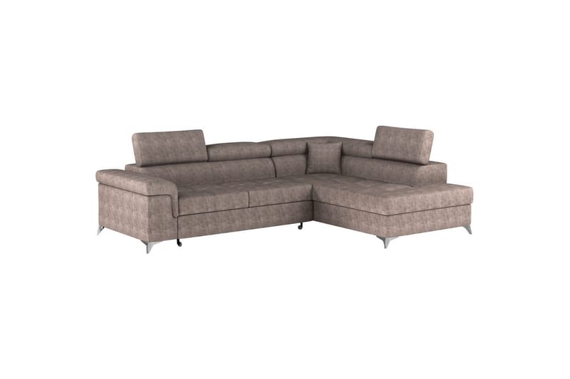 Divaani Eltap Eridano 275x202x88 cm - Amore 20, Tummanbeige, Oikea - Huonekalut - Sohva - Vuodesohva