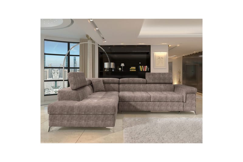 Divaani Eltap Eridano 275x202x88 cm - Amore 20, Tummanbeige, Vasen - Huonekalut - Sohva - Vuodesohva