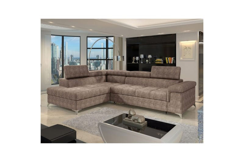Divaani Eltap Eridano 275x202x88 cm - Amore 20, Tummanbeige, Vasen - Huonekalut - Sohva - Vuodesohva