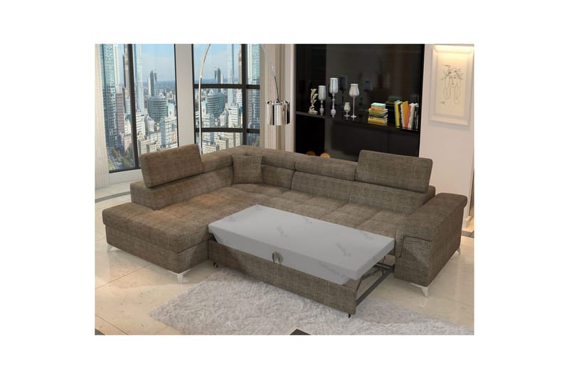Divaani Eltap Eridano 275x202x88 cm - Berlin 03, Beige, Vasen - Huonekalut - Sohva - Vuodesohva
