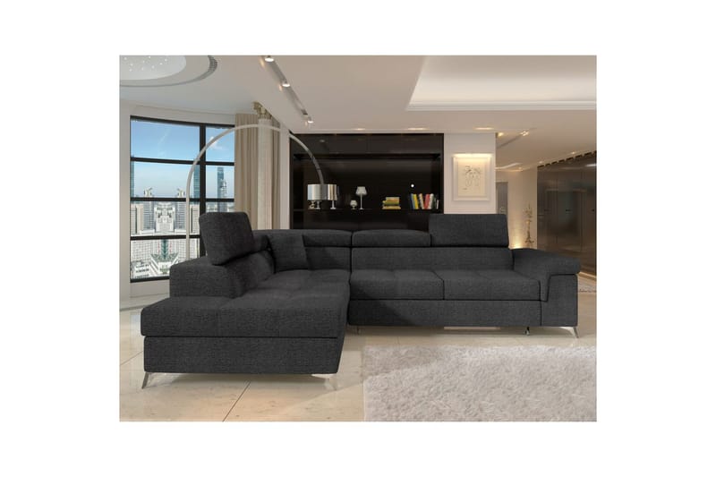 Divaani Eltap Eridano 275x202x88 cm - Inari 96, tummanharmaa, Vasen - Huonekalut - Sohva - Vuodesohva