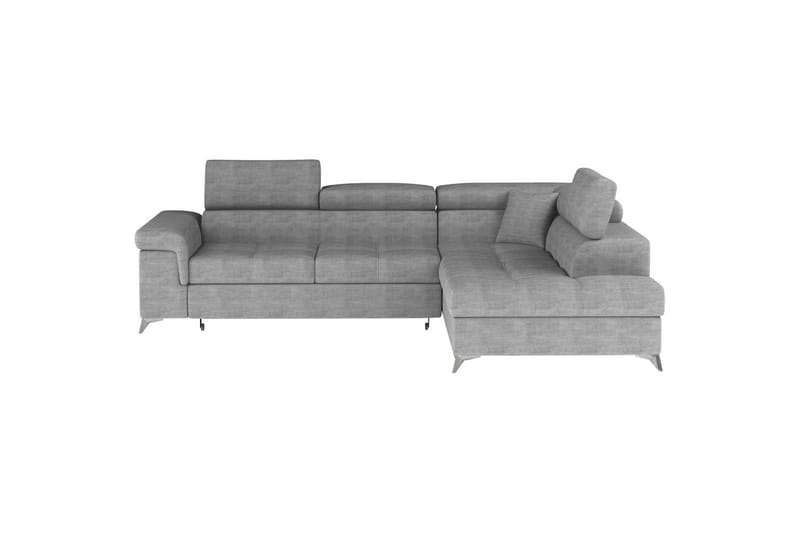 Divaani Eltap Eridano 275x202x88 cm - Manhattan 03, Vaaleanharmaa, Oikea - Huonekalut - Sohva - Vuodesohva