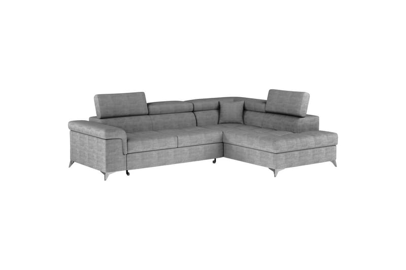 Divaani Eltap Eridano 275x202x88 cm - Manhattan 03, Vaaleanharmaa, Oikea - Huonekalut - Sohva - Vuodesohva