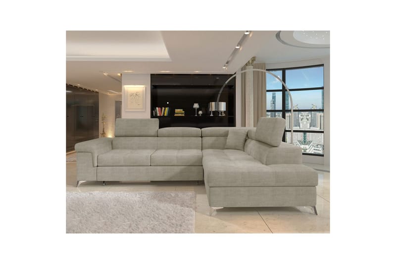 Divaani Eltap Eridano 275x202x88 cm - Manhattan 20, Tummabeige, Oikea - Huonekalut - Sohva - Vuodesohva