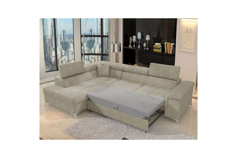 Divaani Eltap Eridano 275x202x88 cm - Manhattan 20, Tummabeige, Vasen - Huonekalut - Sohva - Vuodesohva