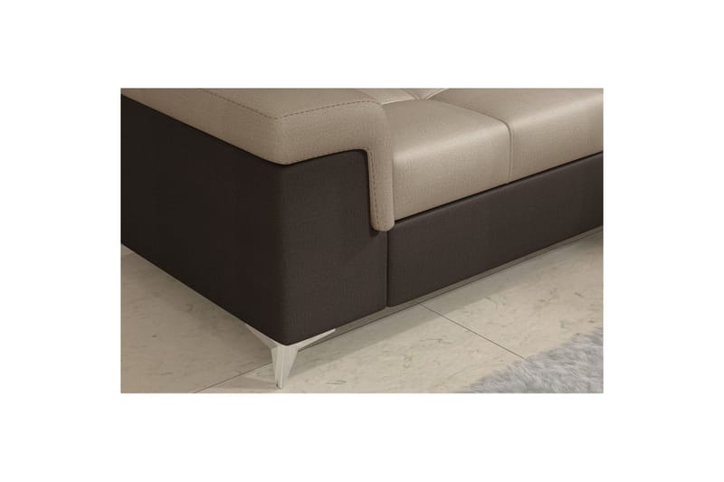 Divaani Eltap Eridano 275x202x88 cm - Monoliitti 09, Monoliitti 29, tumma beige, ruskea, Vasen - Huonekalut - Sohva - Vuodesohva