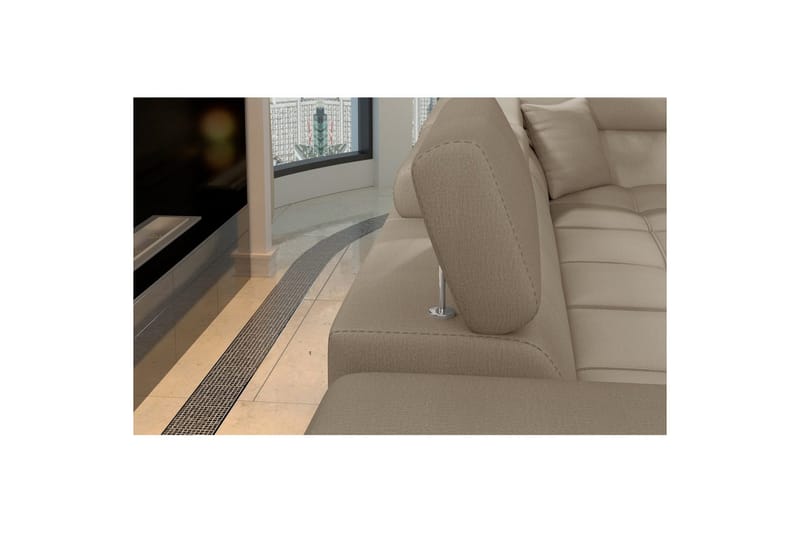 Divaani Eltap Eridano 275x202x88 cm - Monoliitti 09, Monoliitti 29, tumma beige, ruskea, Vasen - Huonekalut - Sohva - Vuodesohva